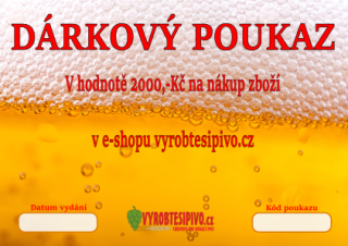 Dárkový poukaz v hodnotě 2000,-Kč