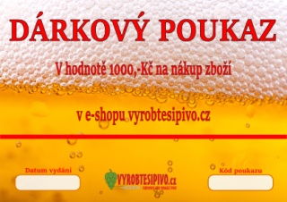 Dárkový poukaz v hodnotě 1000,-Kč